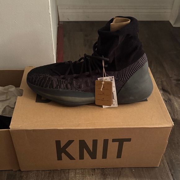 Yeezy Other - Knit Black High-Top Men's Sneakers(Yeezy basketball sneakers)